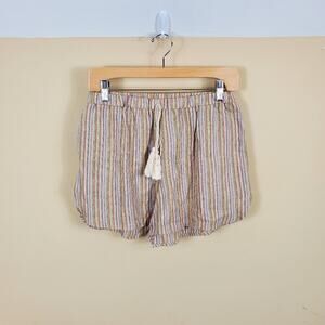 Moon & Sky Striped Pull On Shorts in Muted Tones Size S